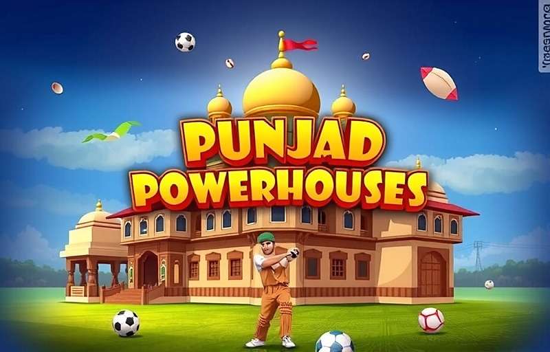 Punjab Powerhouses - Official game cover with Punjab sports theme Punjab Powerhouses game cover showing traditional Punjab sports