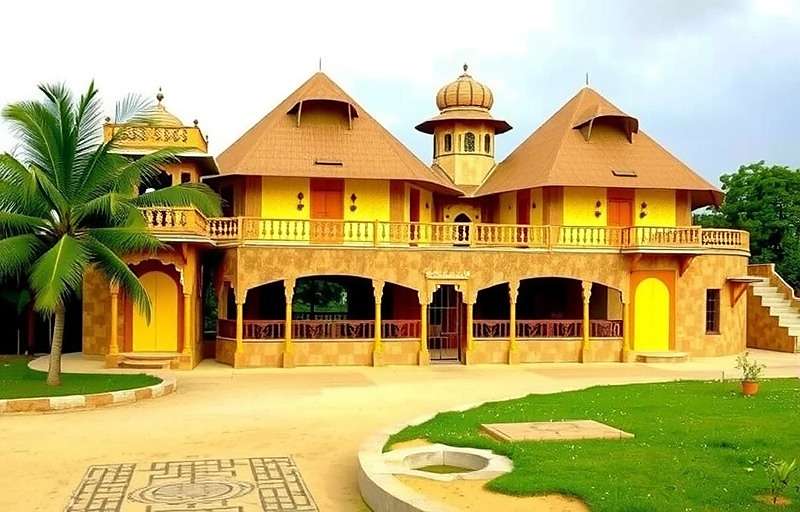 Punjab Powerhouses - Customizable village environment Punjab Powerhouses village scene with traditional architecture